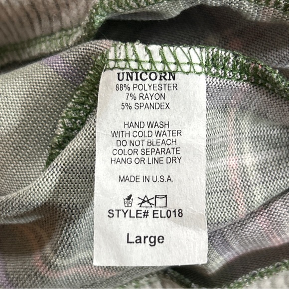 Unicorn Tribe Lightweight Plaid Sweater Size Large - Picture 5 of 9